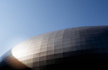 The details of dome building with aluminium composite panel design,Modern Contemporary Architecture.