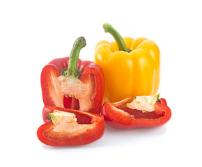 sweet pepper isolated on white
