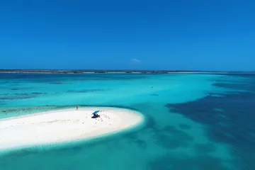 Foto op Canvas Caribbean sea, Los Roques. Aerial view of paradise sea and deserted islands. Fantastic landscape. Dream and peace. © ByDroneVideos