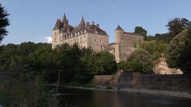 view at the castle of Durbuy from the river side, LEFT PAN