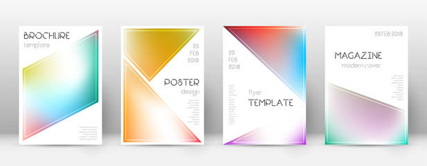Fototapeta premium Flyer layout. Triangle neat template for Brochure,