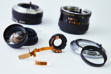 disassembled lens