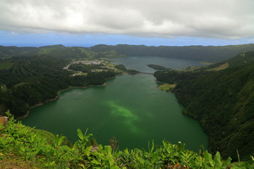 Fototapeta na wymiar Lagoa das Sete Cidades, Sao Miguel Island, Azores, Portugal