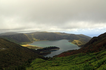Lagoa do Fogo, crater lake, Sao Miguel Island, Azores, Portugal