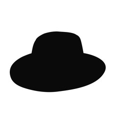 vector isolated, silhouette of women's hat