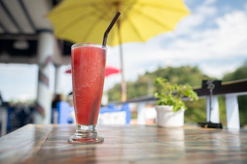 A Fresh Watermelon fruit shake