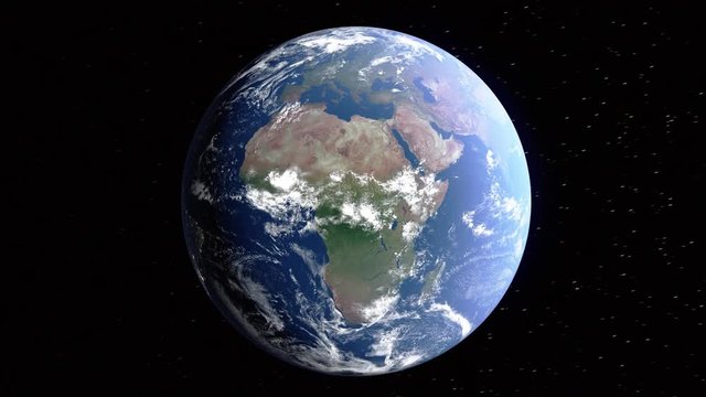 Realistic 3d animated earth showing the borders of the country Cambodia and the capital Phnom Penh in 4K resolution