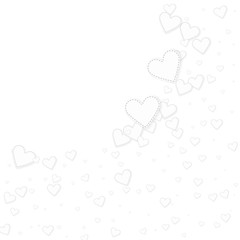 White heart love confettis. Valentine's day corner