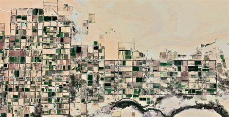 The power of the wind, farms of human crops in the desert,tribute to Pollock, abstract photography...