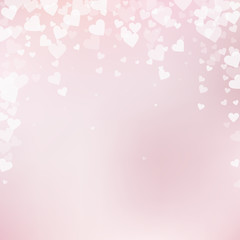 White heart love confettis. Valentine's day fallin