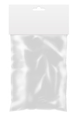 Blank 3D-model with empty white topper (mockup)