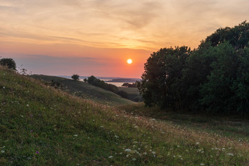 The landscape on island Ruegen, Germany
