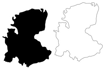 Markazi Province (Provinces of Iran, Islamic Republic of Iran, Persia) map vector illustration, scribble sketch Markazi map