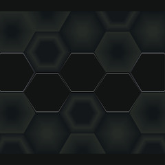 hexagonal abstract background, hexagonal background, technology