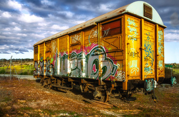 Viejo vag&oacute;n de mercanc&iacute;as