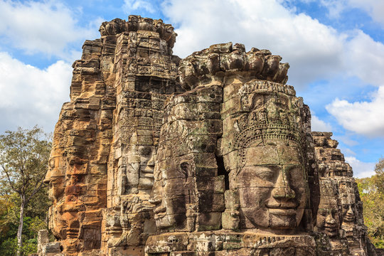 Angkor Thom Buddhist Temple. Cambodia