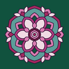 Beautiful Decoration Ornament. Floral Mandala. Oriental. Vector
