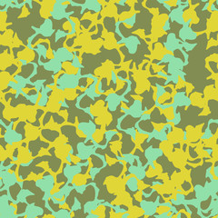 UFO camouflage of various shades of green, blue and yellow colors