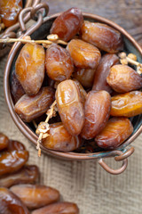 Authentic Tunisian Deglet Nour dried dates with soft honey-like taste