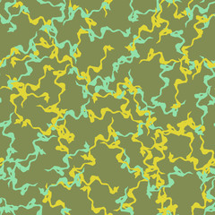 UFO camouflage of various shades of green, blue and yellow colors