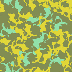 UFO camouflage of various shades of green, blue and yellow colors