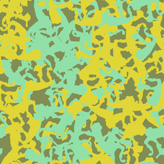 UFO camouflage of various shades of green, blue and yellow colors