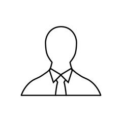 Male avatar icon Line vector icon