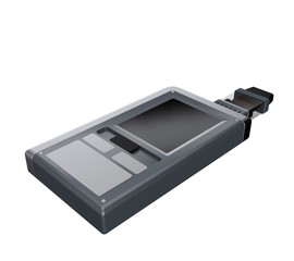 Vape mod box isolated on white background. 3d illustration