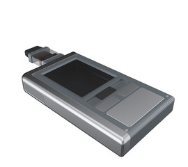 Vape mod box isolated on white background. 3d illustration