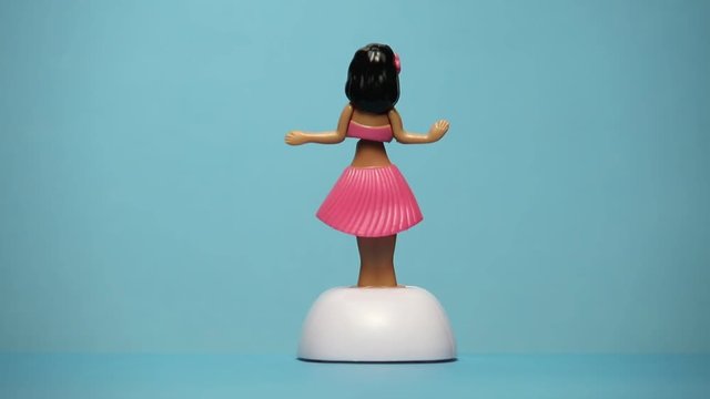 traditional hula dancer souvenir toy back