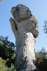 Rocks carved naturally in the  circus of Moureze in France.