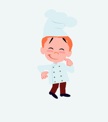 Chef with funny expression. 