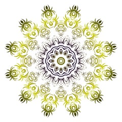 Ethnic ornamental mandala. Decorative design element. Vector illustration.