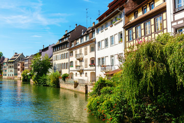 Fototapeta na wymiar view in the district La Petite France in Strasbourg, France