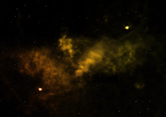 Obraz premium Being shone nebula. 3D rendering
