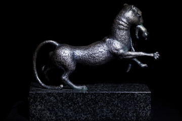 A metal babr -  armorial animal of Irkutsk region in East Siberia