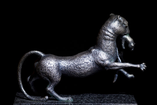 A metal babr -  armorial animal of Irkutsk region in East Siberia