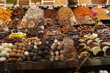 Products at the marcet in Barcelona