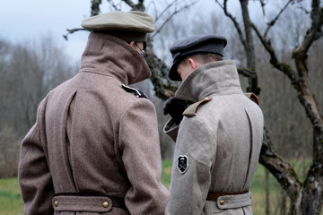 Two estonian soldiers. 1918 year - obrazy, fototapety, plakaty