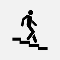 Obraz premium icon descent down the stairs, signpost