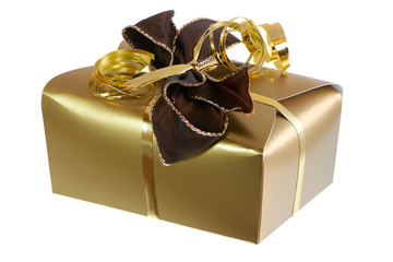 Isolated present in a golden package