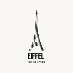 Eiffel Logo Vector Template Design Illustration