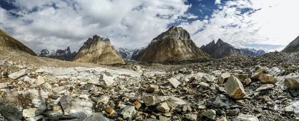 Crédence de cuisine en verre imprimé K2 Karakoram Mountains panorama
