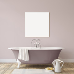 Obraz na płótnie Canvas Romance bathroom. 3d render.
