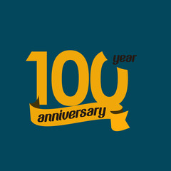 100 Year Anniversary Vector Template Design Illustration