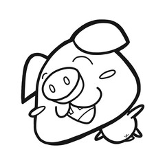 Cute Happy Pig