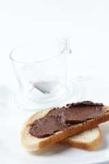 bread with chocolate cream
