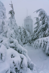 Weather station in the Erzgebirge, Germany