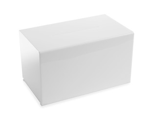 Fototapeta premium Ballot box on white background. Election time