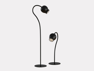 Two floor lamp on a white background 3d rendering